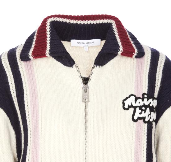  메종키츠네 자켓 NW02115KH0002M124 ECRU INK BLUE WINTERBERRY DOM - MAISON KITSUNE