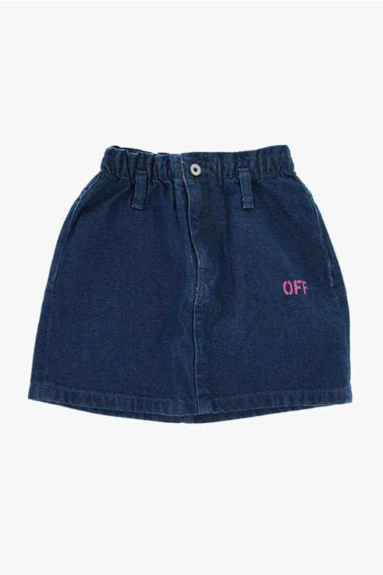  [키즈] 오프화이트 데님 스커트 OGYF007S24 ADEN001 4632 Blue