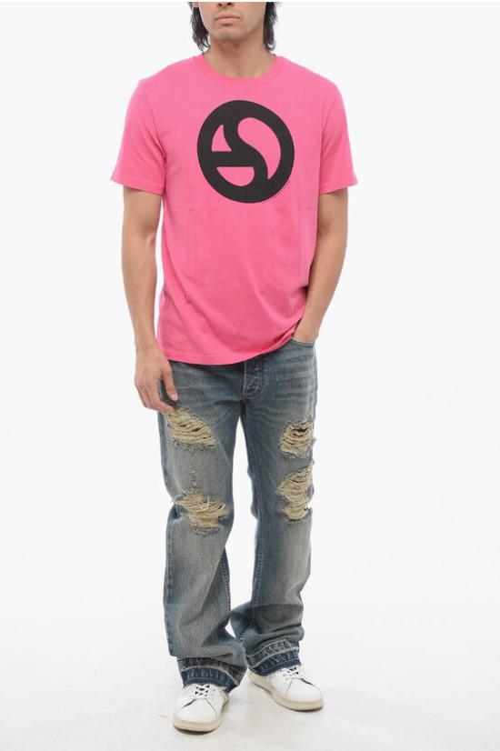  아크네 스튜디오 반팔 티셔츠 FN UX TSHI000047 CL0265 ASA NEON PINK Pink - ACNE STUDIOS