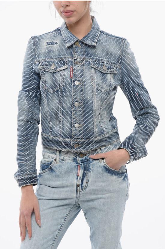  디스퀘어드2 데님 자켓 S72AM1038 S30342 470 Light blue