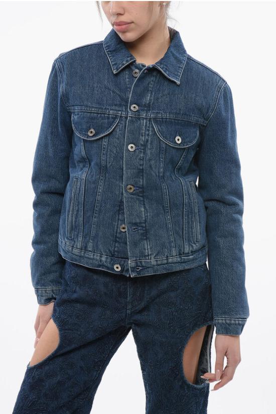  오프화이트 데님 자켓 OWYE050F23 DEN001 4700 Blue