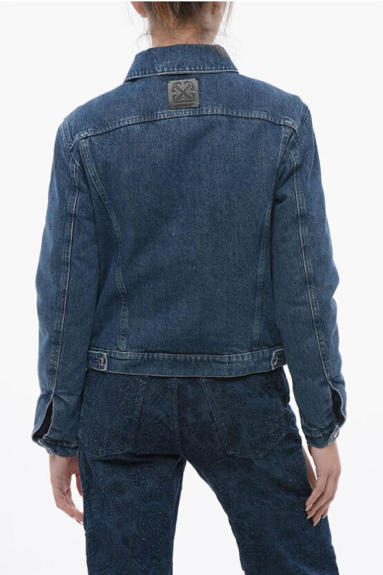  오프화이트 데님 자켓 OWYE050F23 DEN001 4700 Blue - OFF WHITE