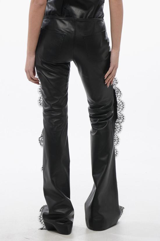  오프화이트 가죽 팬츠 OWJB040S24LEA0011000 Black - OFF WHITE