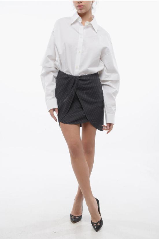  오프화이트 숏 스커트 OWCU009S24FAB0020700 Gray - OFF WHITE