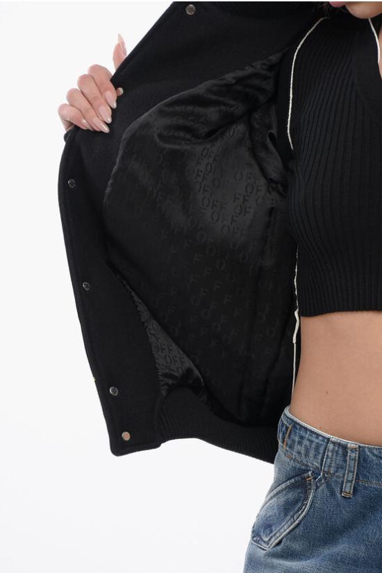  오프화이트 봄버 자켓 OWEK006S24FAB0041010 Black - OFF WHITE