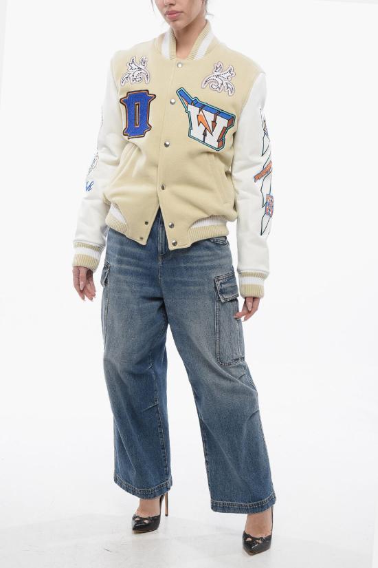  오프화이트 봄버 자켓 OWEK006S24FAB0010301 Beige - OFF WHITE