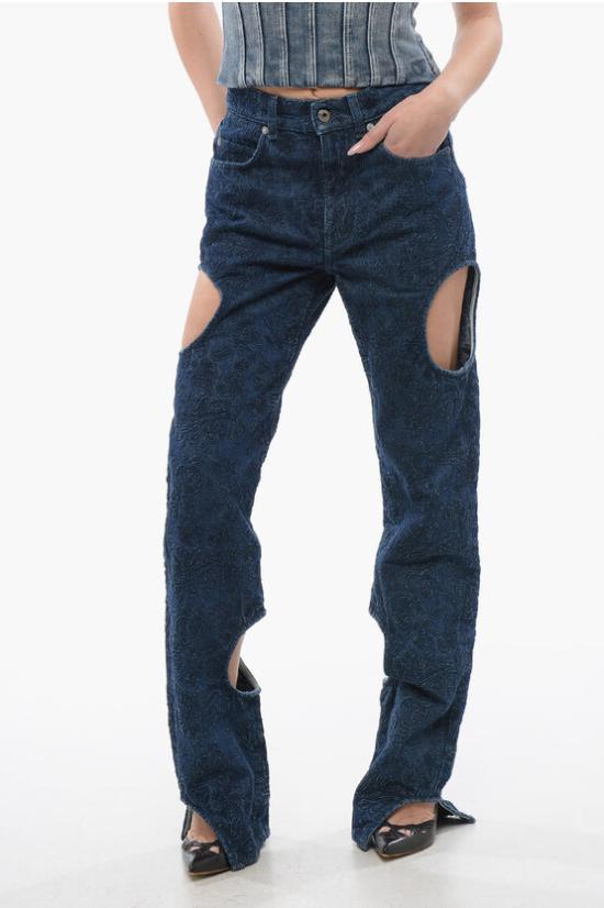  오프화이트 데님 팬츠 OWYA058S24DEN0014545 Blue