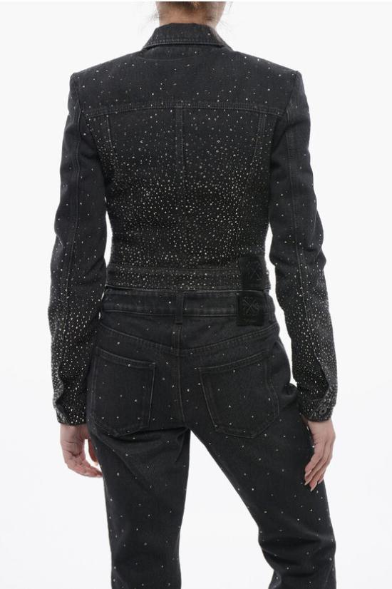  오프화이트 데님 자켓 OWYE053S24DEN0011010 Black - OFF WHITE