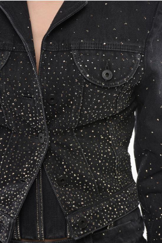  오프화이트 데님 자켓 OWYE053S24DEN0011010 Black - OFF WHITE