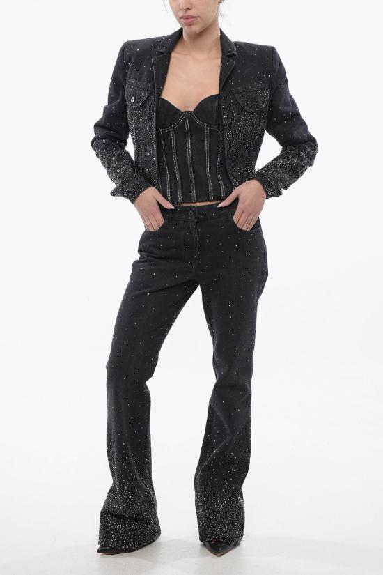  오프화이트 데님 자켓 OWYE053S24DEN0011010 Black - OFF WHITE