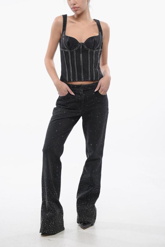  오프화이트 데님 팬츠 OWYA061S24DEN0031010 Black - OFF WHITE