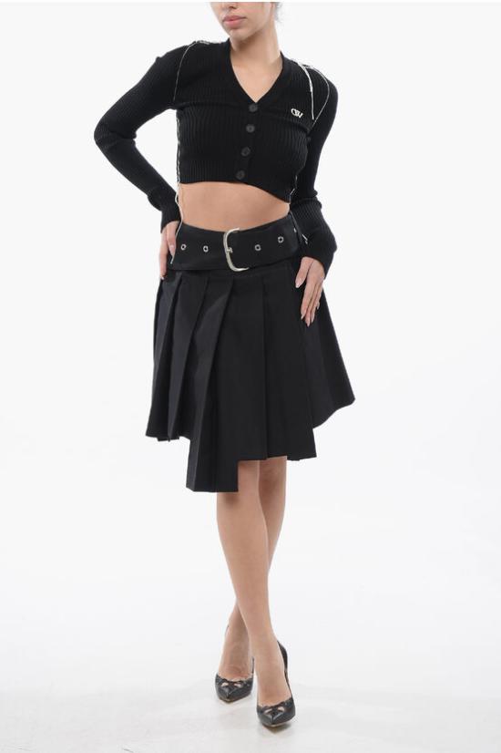  오프화이트 숏 스커트 OWCC179S24FAB0021000 Black - OFF WHITE