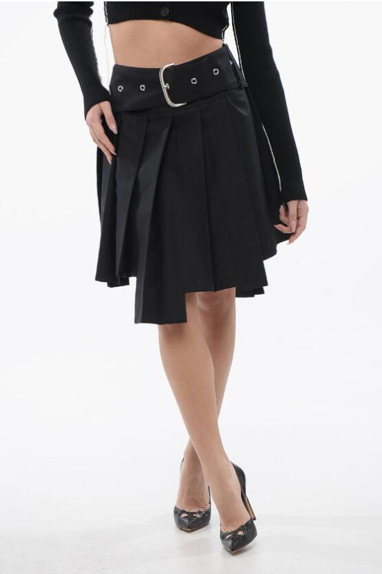  오프화이트 숏 스커트 OWCC179S24FAB0021000 Black