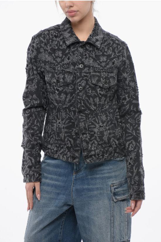  오프화이트 데님 자켓 OWYE012S24DEN0011001 Gray