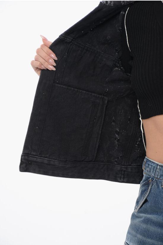  오프화이트 데님 자켓 OWYE012S24DEN0011001 Gray - OFF WHITE