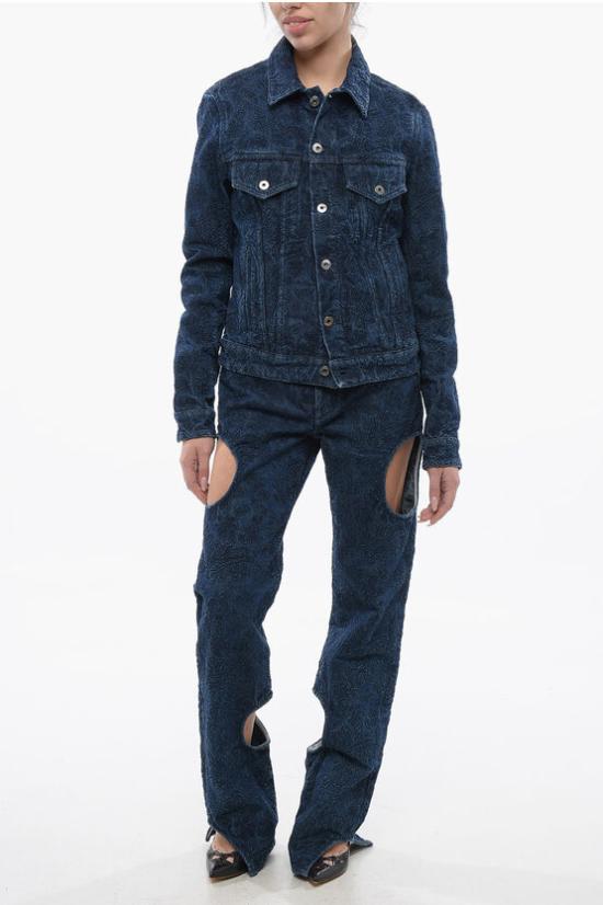  오프화이트 데님 자켓 OWYE012S24DEN0024545 Blue - OFF WHITE