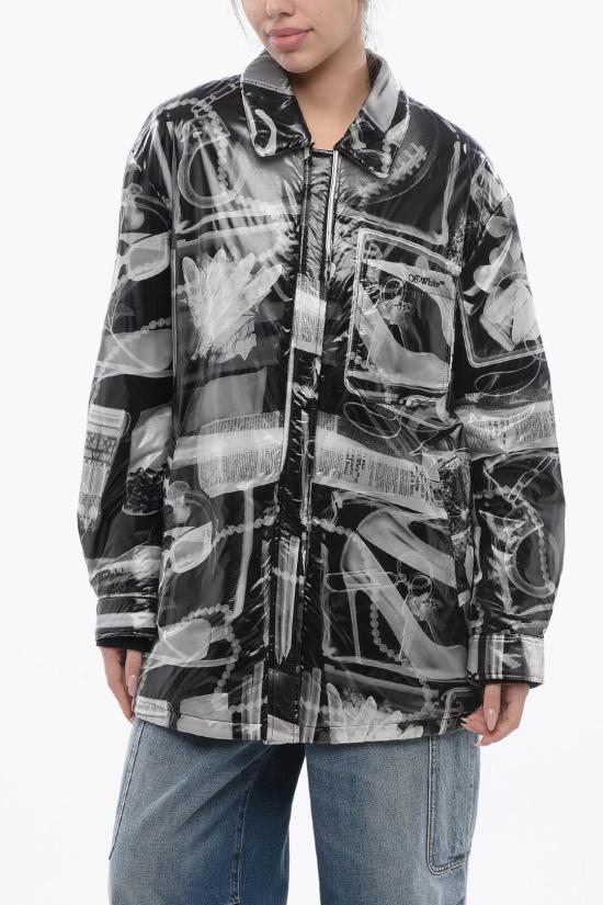  오프화이트 자켓 OWES003S24FAB0011001 Black White