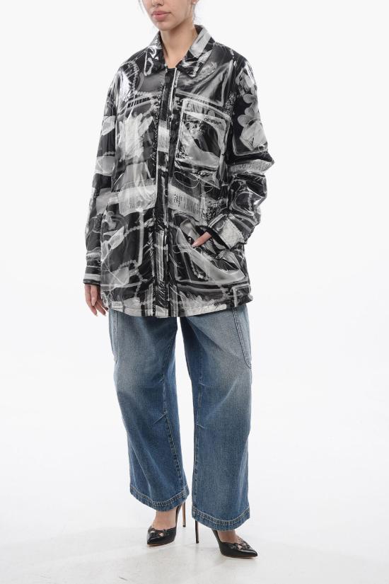  오프화이트 자켓 OWES003S24FAB0011001 Black White - OFF WHITE