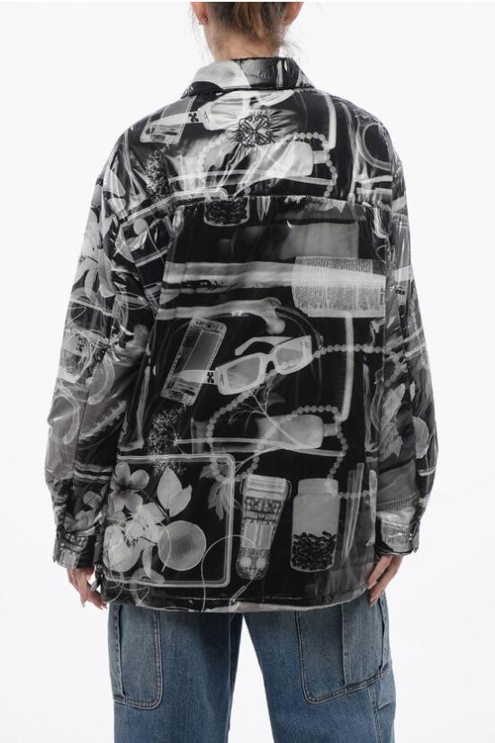  오프화이트 자켓 OWES003S24FAB0011001 Black White - OFF WHITE