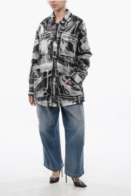  오프화이트 자켓 OWES003S24FAB0011001 Black White - OFF WHITE