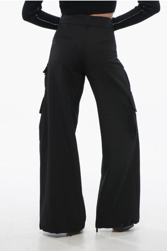  오프화이트 스트레이트 팬츠 OWCF017S24FAB0011010 Black - OFF WHITE