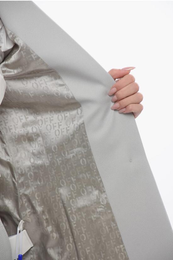  오프화이트 수트 자켓 OWEF061S24FAB0014040 Gray - OFF WHITE