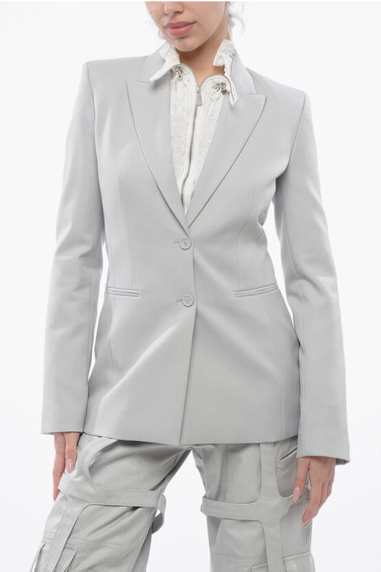  오프화이트 수트 자켓 OWEF061S24FAB0014040 Gray