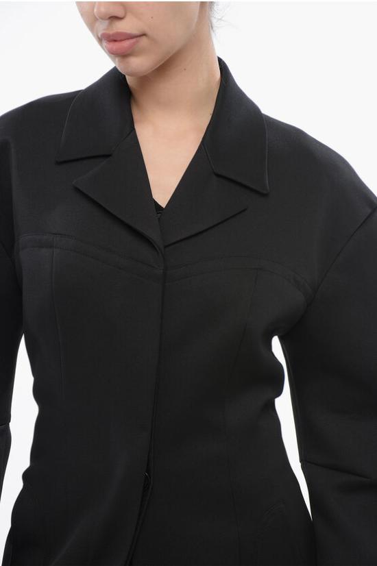  오프화이트 코트 OWER028S24FAB0011010 Black - OFF WHITE