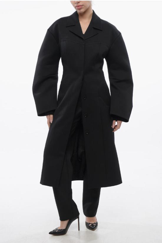  오프화이트 코트 OWER028S24FAB0011010 Black