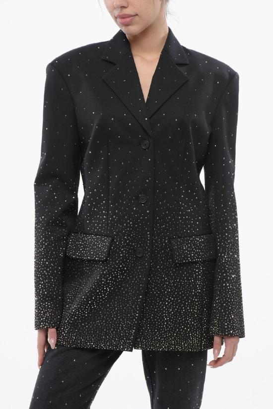  오프화이트 수트 자켓 OWEF123S24FAB0041010 Black