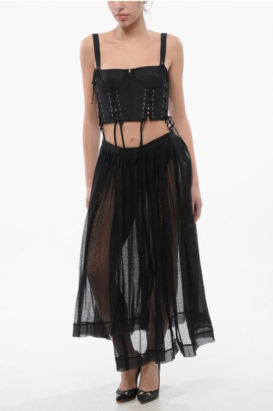  크리스챤디올 롱 스커트 424J19AM6339000 Black - DIOR