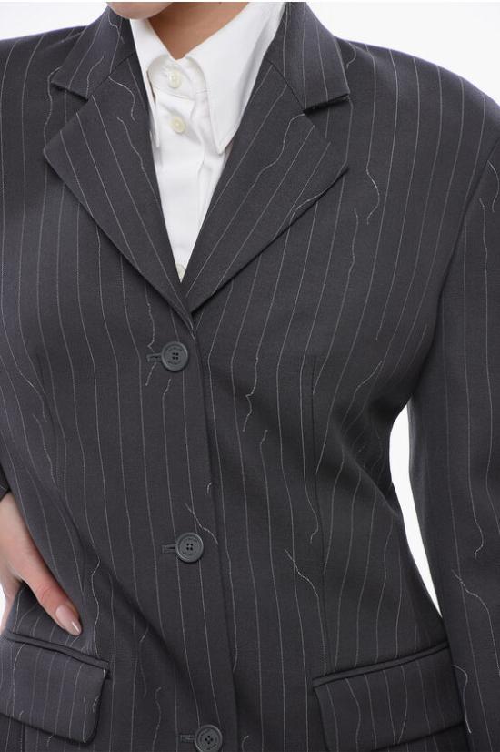  오프화이트 수트 자켓 OWEF123S24FAB0030707 Gray - OFF WHITE