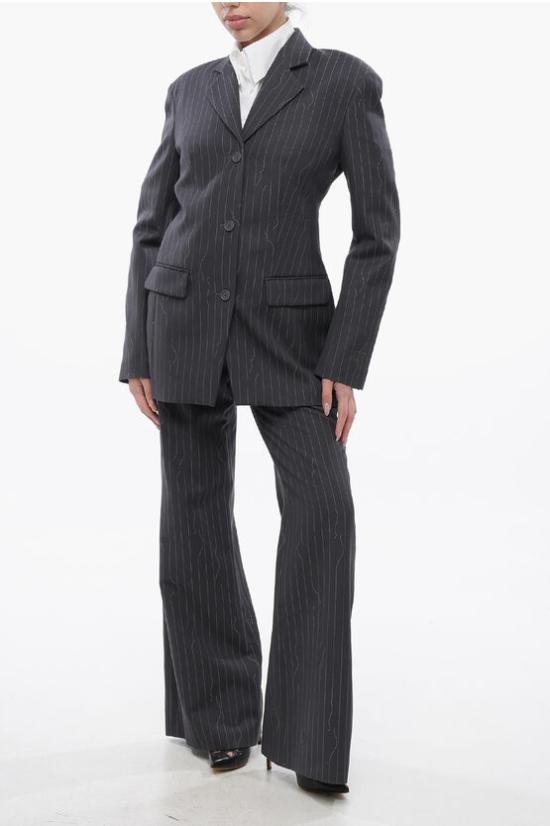  오프화이트 수트 자켓 OWEF123S24FAB0030707 Gray - OFF WHITE