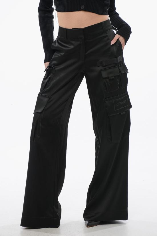  오프화이트 스트레이트 팬츠 OWCF017S24FAB0031010 Black