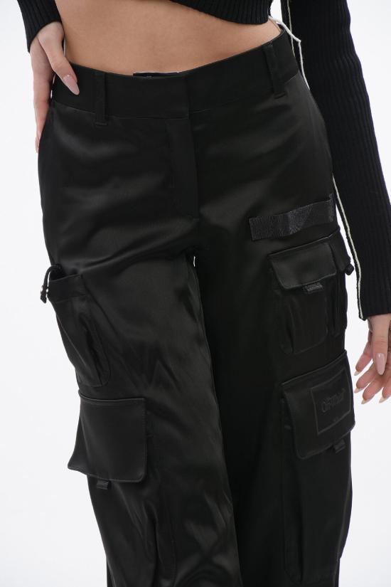  오프화이트 스트레이트 팬츠 OWCF017S24FAB0031010 Black - OFF WHITE