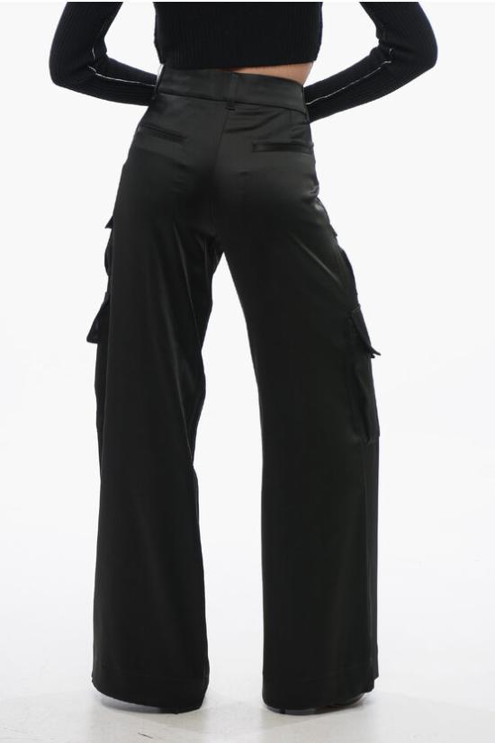  오프화이트 스트레이트 팬츠 OWCF017S24FAB0031010 Black - OFF WHITE