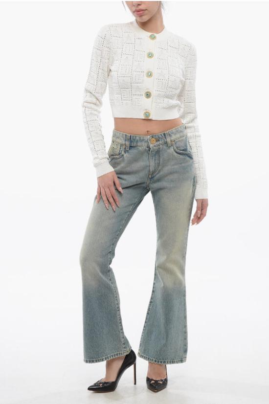  발망 가디건 CF1KL047 KF97 0FA White - BALMAIN