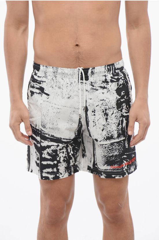  알렉산더 맥퀸 스윔팬츠 781975 4419Q 9060 Black White