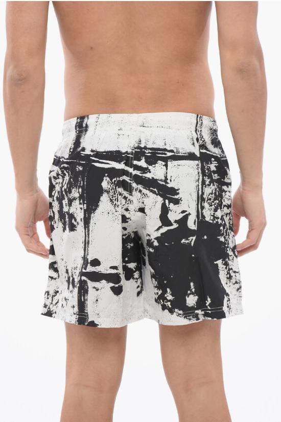  알렉산더 맥퀸 스윔팬츠 781975 4419Q 9060 Black White - ALEXANDER MCQUEEN