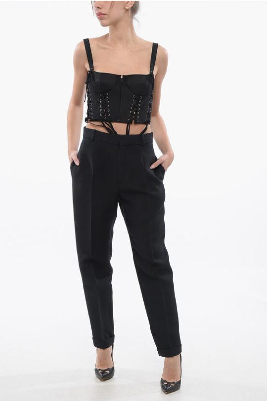  디올 스트레이트 팬츠 221P37A1166 9000 Black - DIOR