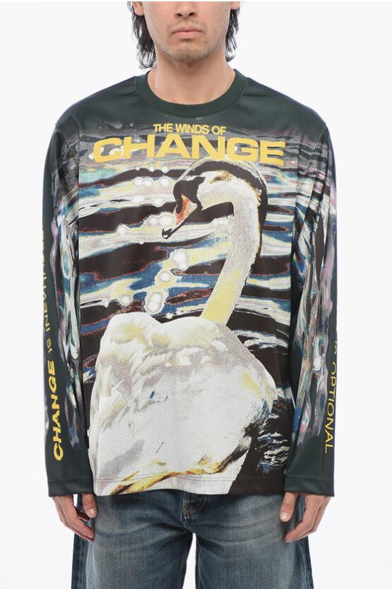  버버리 긴팔 티셔츠 8077333 B7830 VINE IP PATTERN Green