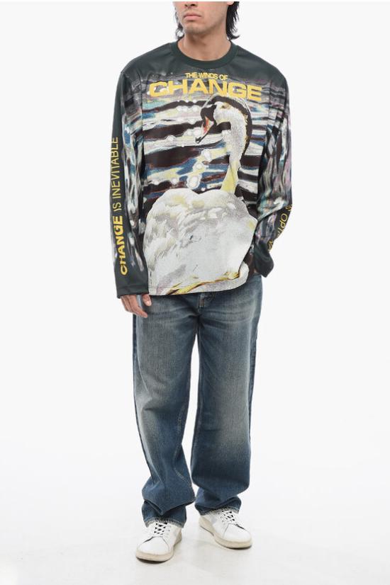  버버리 긴팔 티셔츠 8077333 B7830 VINE IP PATTERN Green - BURBERRY