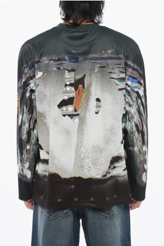  버버리 긴팔 티셔츠 8077333 B7830 VINE IP PATTERN Green - BURBERRY