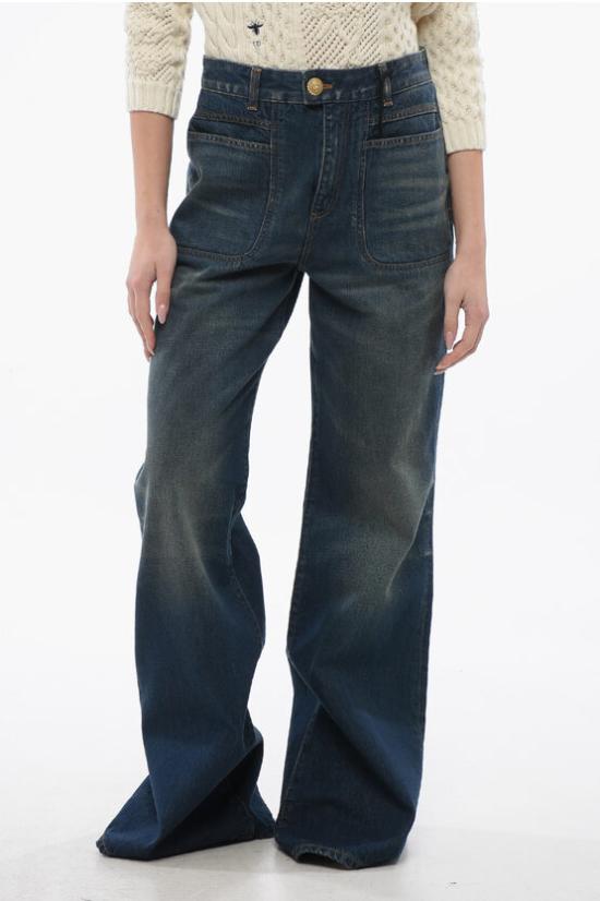  발망 데님 팬츠 BF1MJ085 DD63 6KD Blue