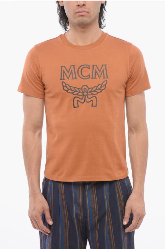  엠시엠 반팔 티셔츠 MFTBSMM11N4 0 ROASTED PECAN Orange