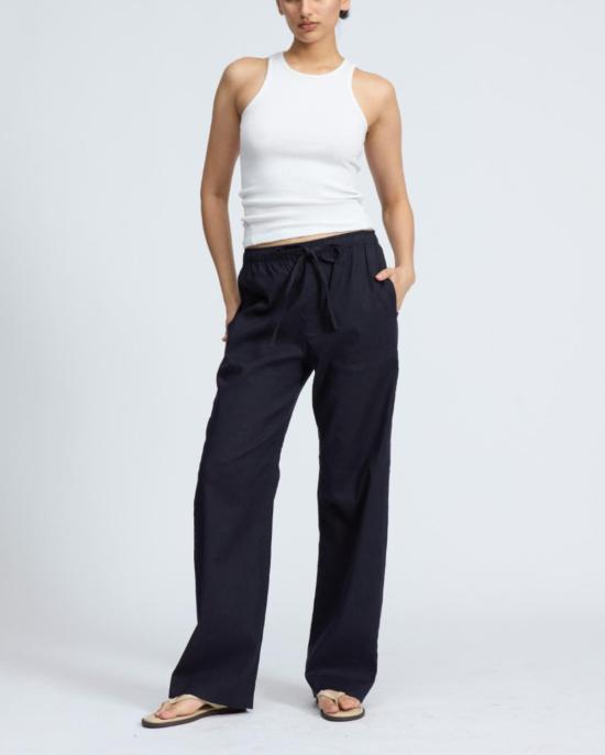  랙앤본 스트레이트 팬츠 Rag & Bone 로건 리넨 비치 팬츠 살루트 - RAG & BONE