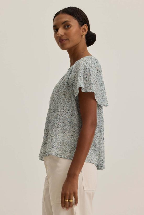  벨벳 블라우스 파크 탑 시폼 - VELVET