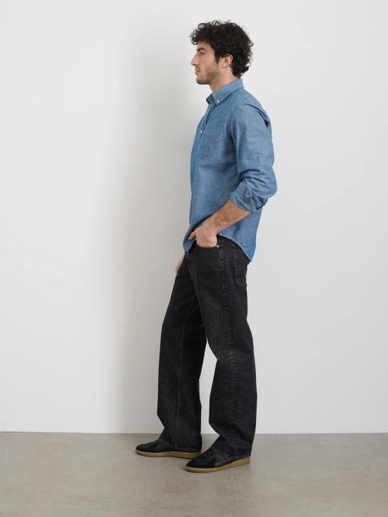  알렉스 밀 데님 셔츠 밀  워시드 샴브레이 - ALEX MILL