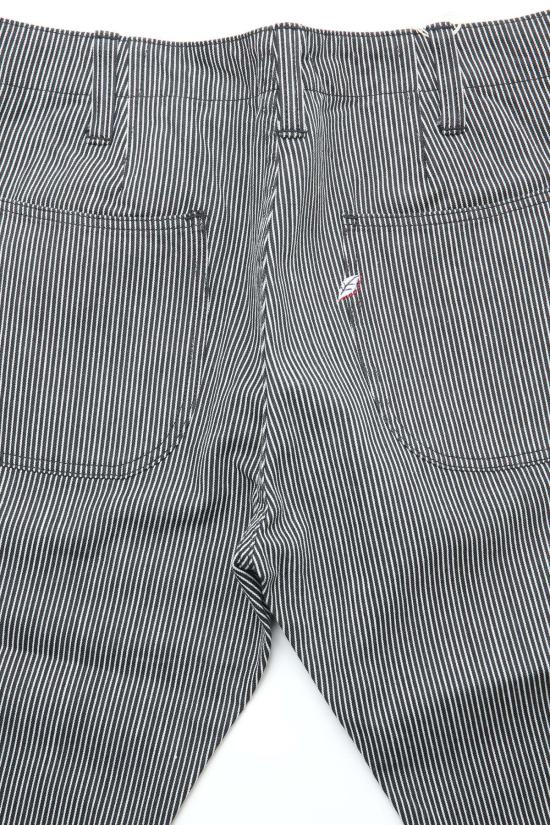  퓨어 블루 재팬 데님 팬츠 워븐 히코리 스트라이프 유틸리티  블랙 - PURE BLUE JAPAN