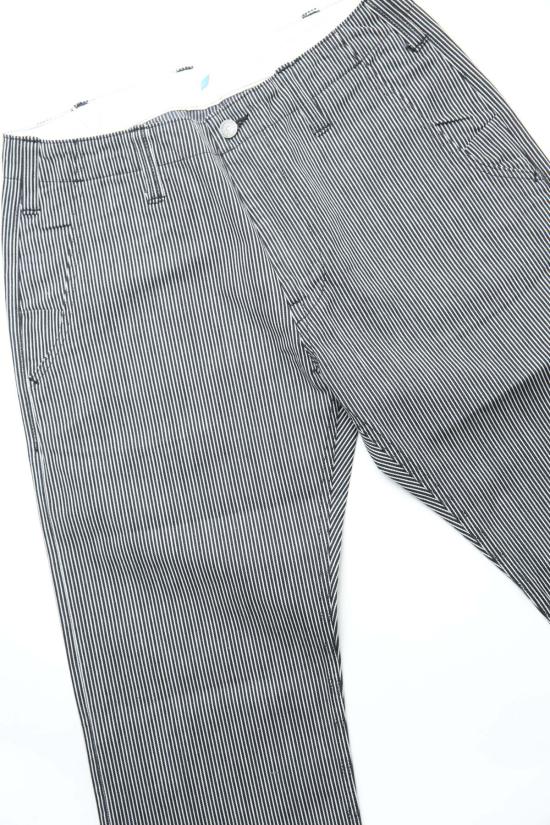  퓨어 블루 재팬 데님 팬츠 워븐 히코리 스트라이프 유틸리티  블랙 - PURE BLUE JAPAN